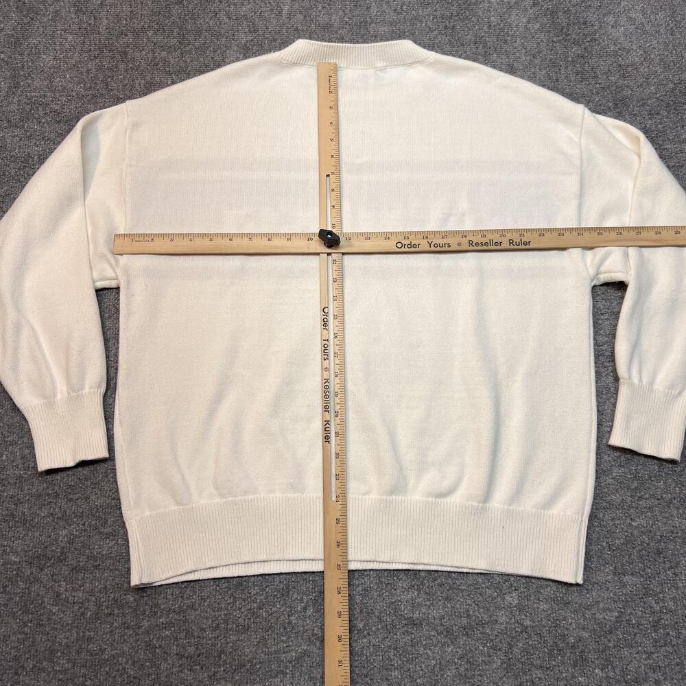 Moonrise Sweater Mens XL White Nantucket Graphic Crewneck Pullover Knit Preppy - Picture 6 of 8